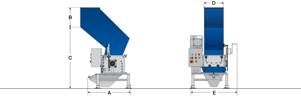 LS 30 Series - Slow Speed Plastics Granulators dimensions