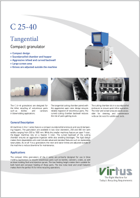 virtus equipment c2540 tangential granulator brochure