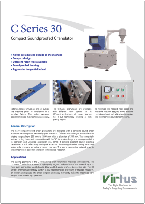 virtus equipment c30 granulator brochure