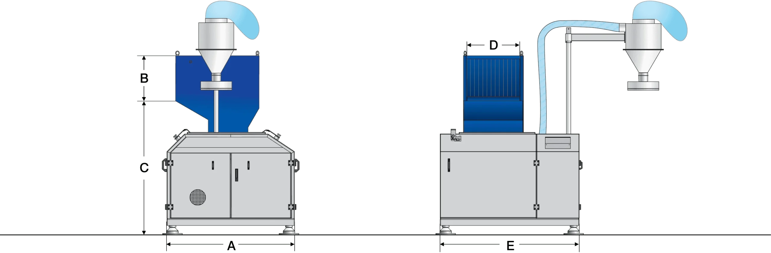 C30 Series - Compact Soundproof Granulators dimensions