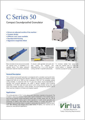 virtus equipment c50 granulator brochure