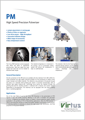 virtus equipment pm pulverizer brochure